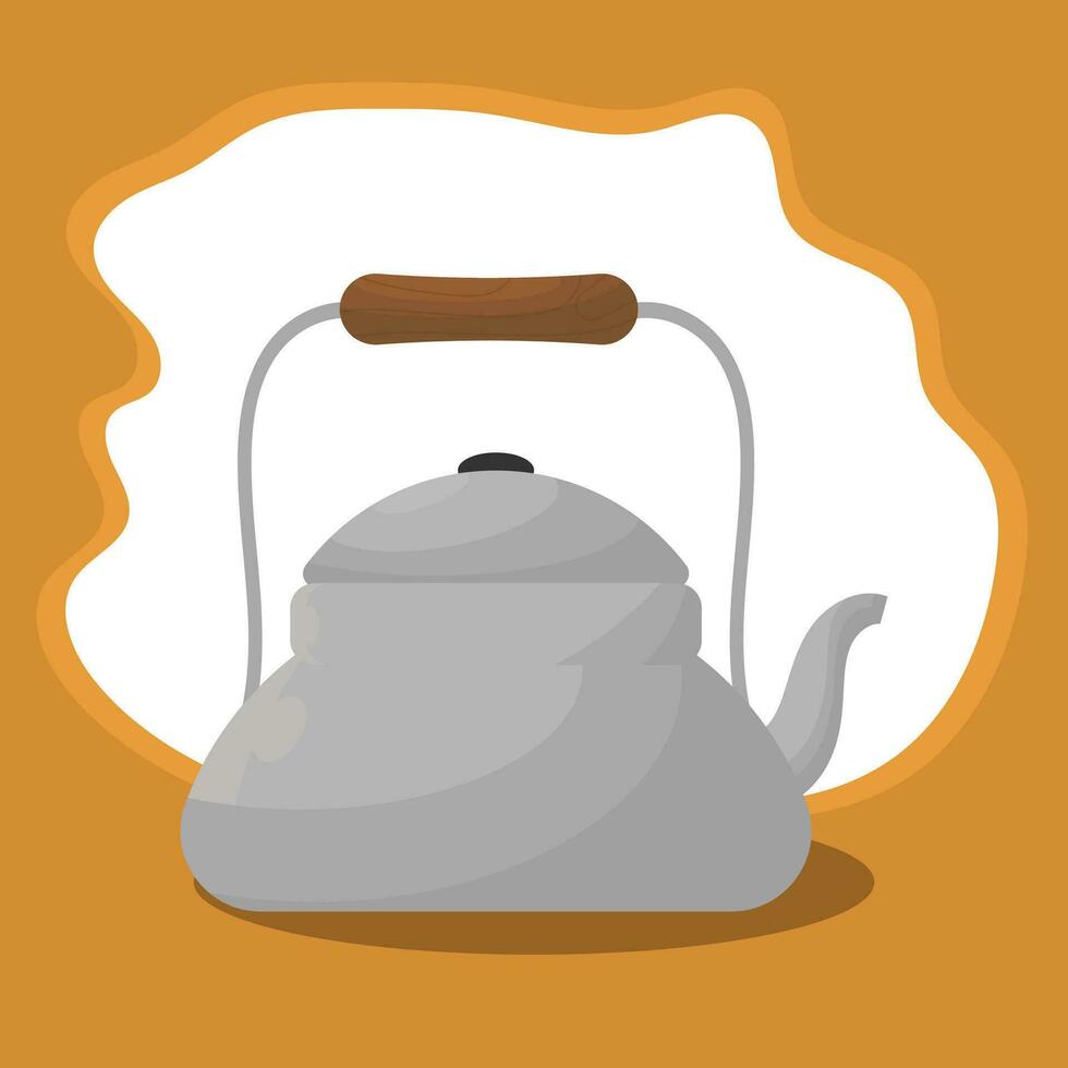 vintage teapot vector illustration