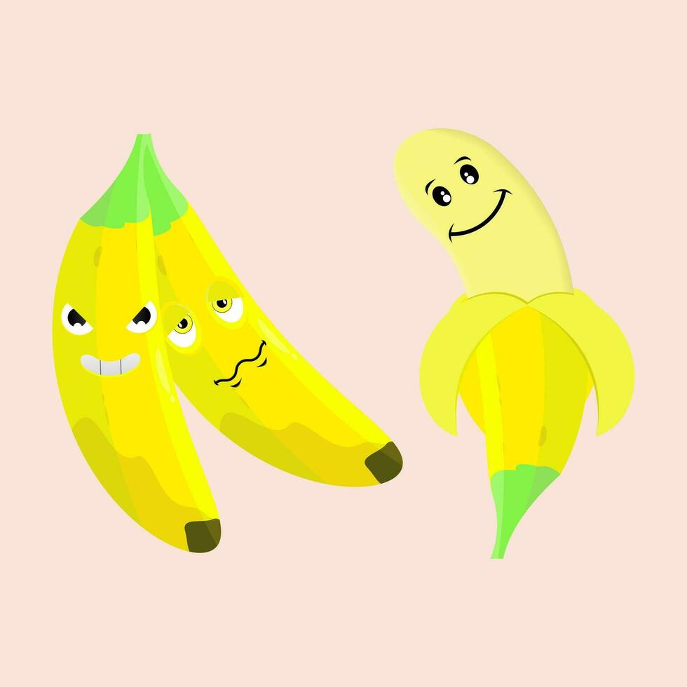 banana vector illustration in unique style.