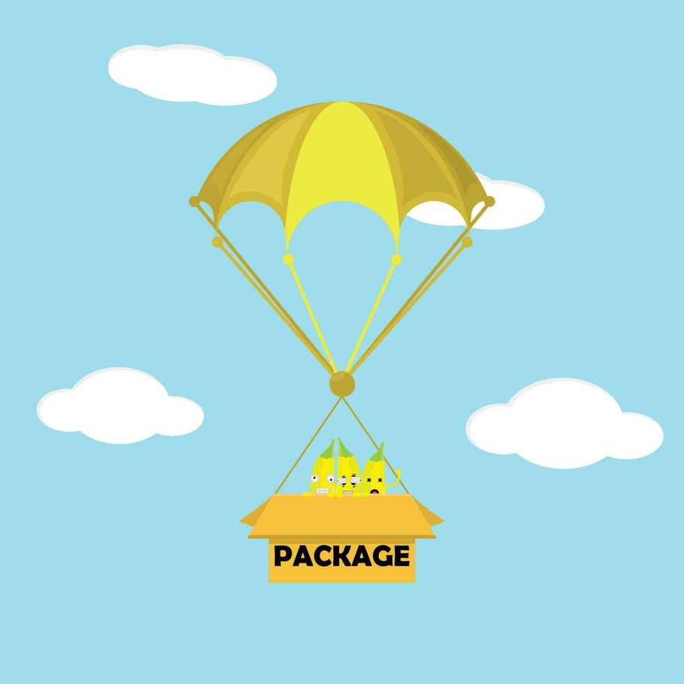 banana vector illustration in unique style.