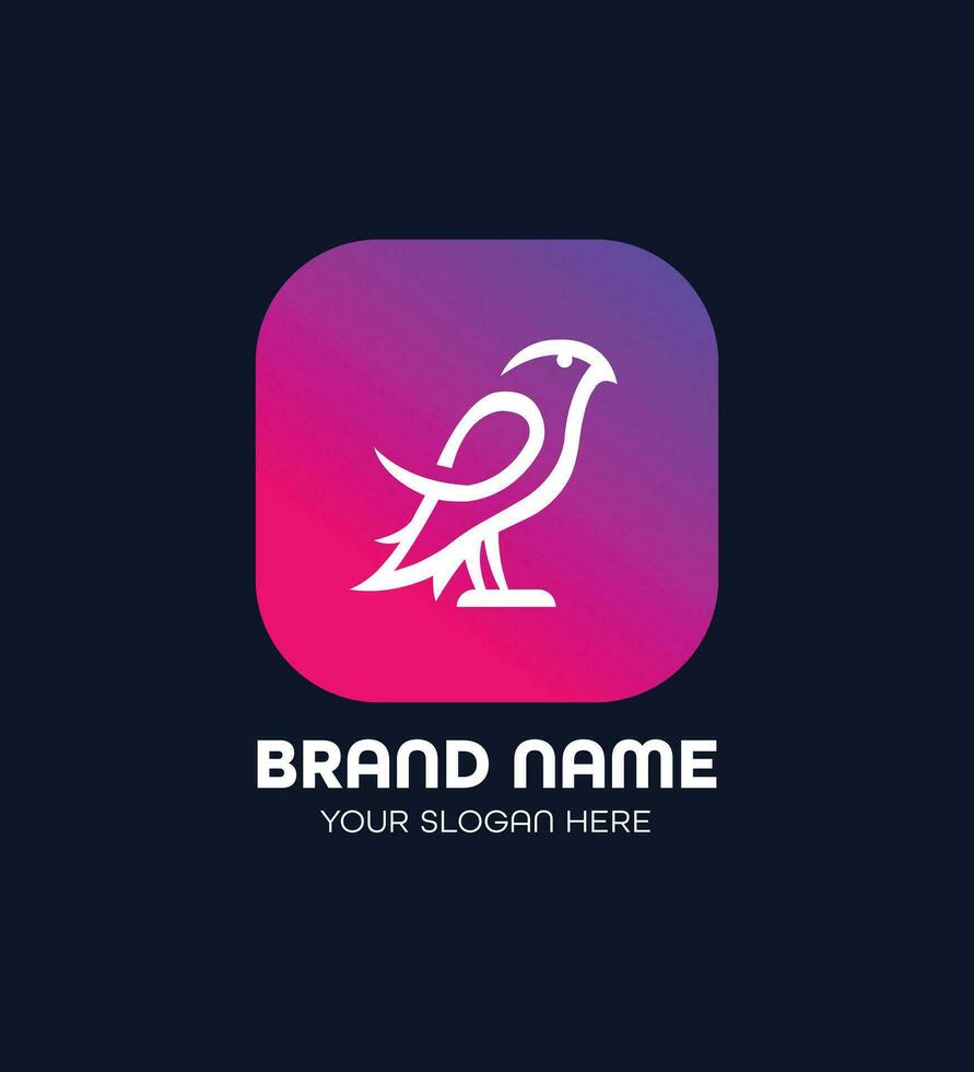 modern bird logo design concept vector