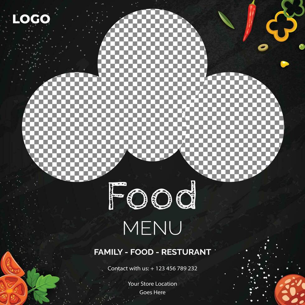 food menu and restaurant poster template vector