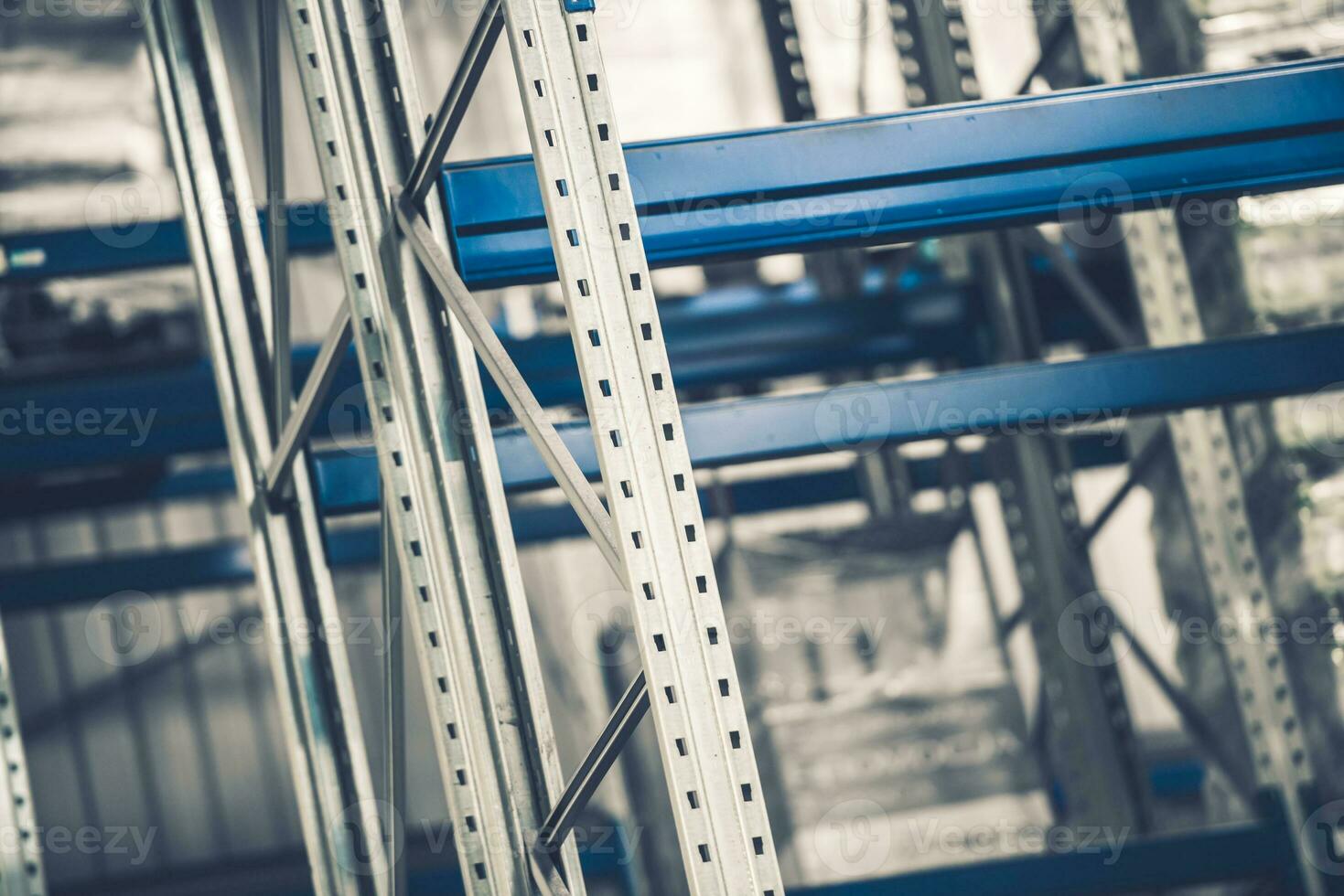 High rack shelving system in distribution warehouse photo