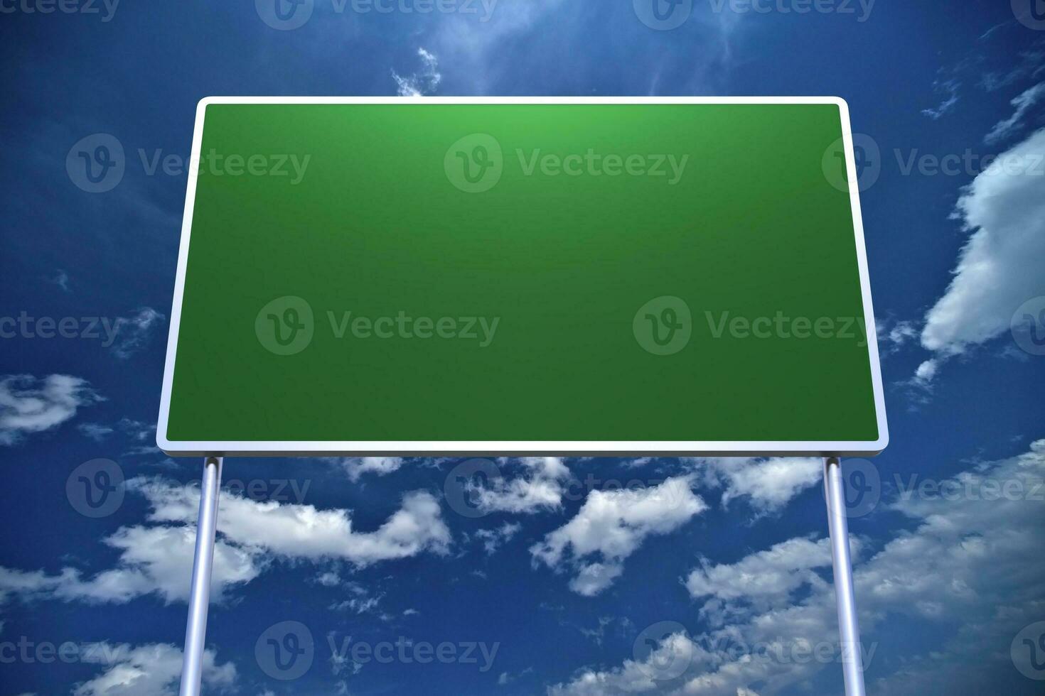 Large Empty Road Sign photo