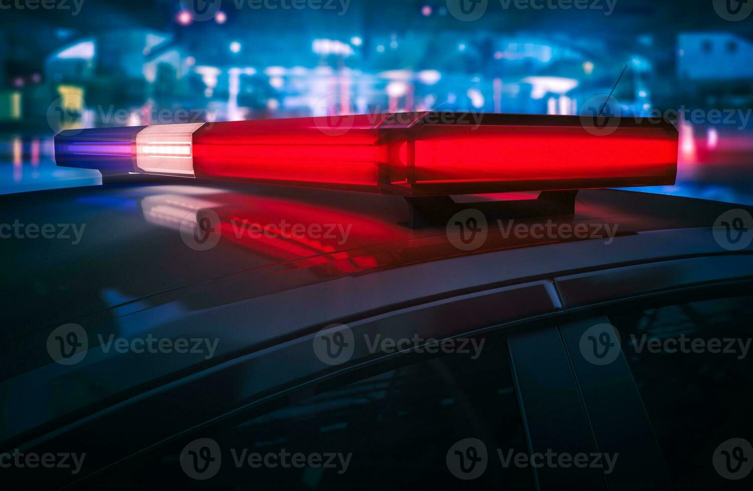 Police Flashing Roof Lights photo