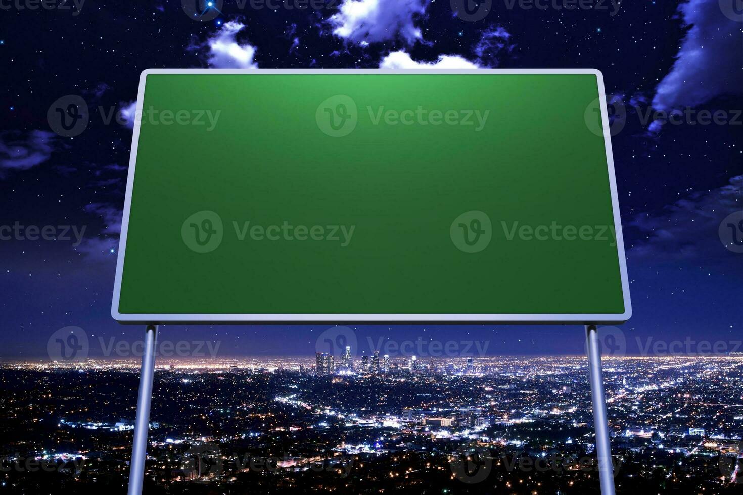 Direction Sign and Cityscape photo