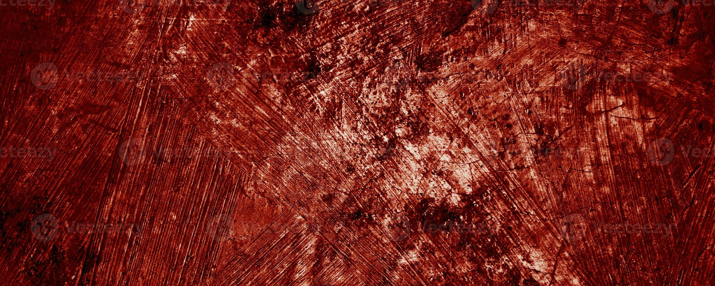 Panoramic red wall grunge texture. Abstract scary concrete, Horror cement for background. photo