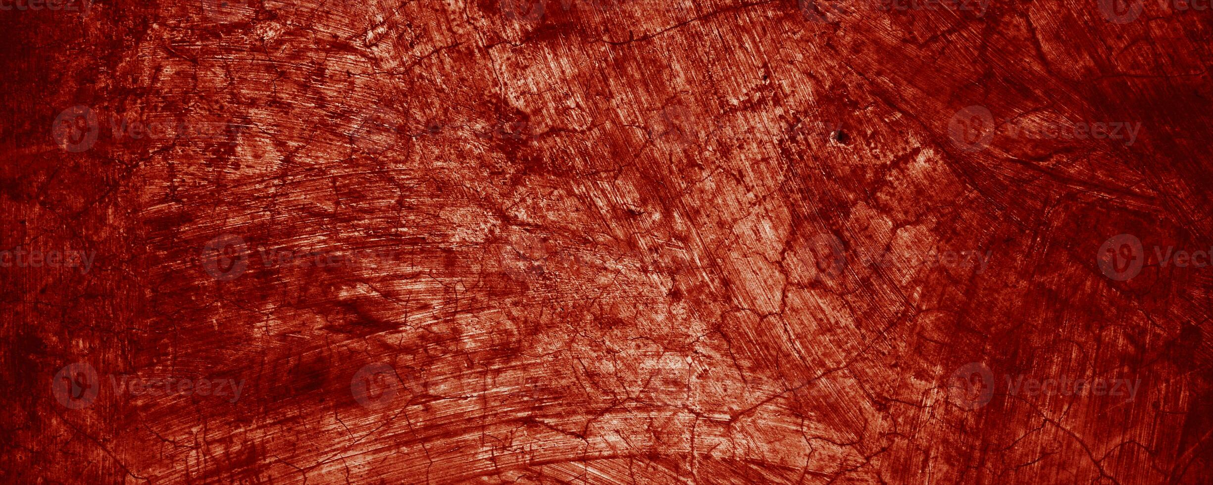 Panoramic red wall grunge texture. Abstract scary concrete, Horror cement for background. photo