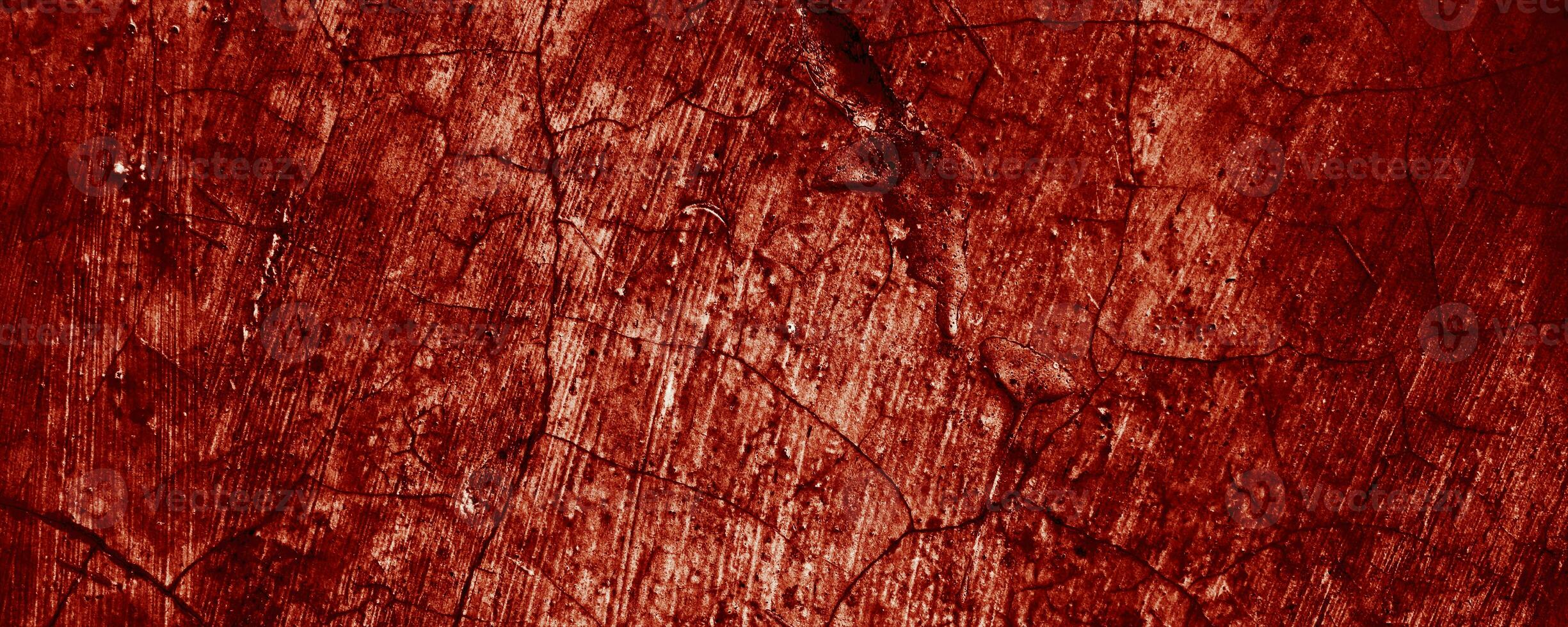 Panoramic red wall grunge texture. Abstract scary concrete, Horror cement for background. photo