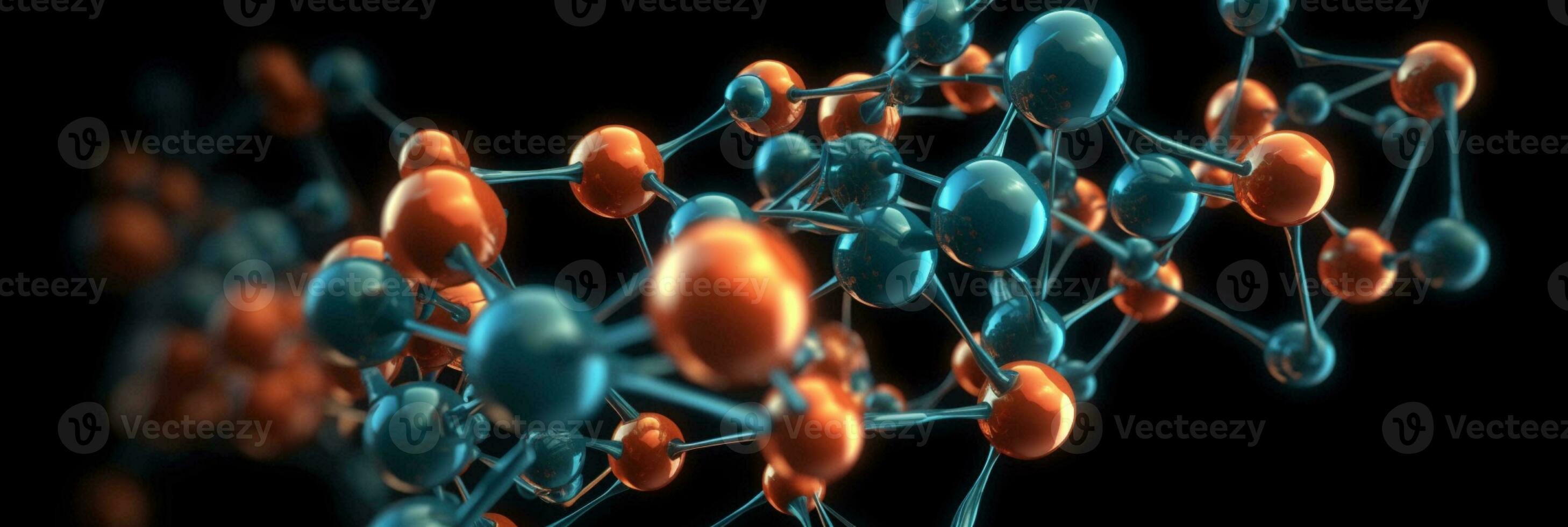 Molecules in Relief - A 3D Exploration into the World of Science. Scientific Background photo