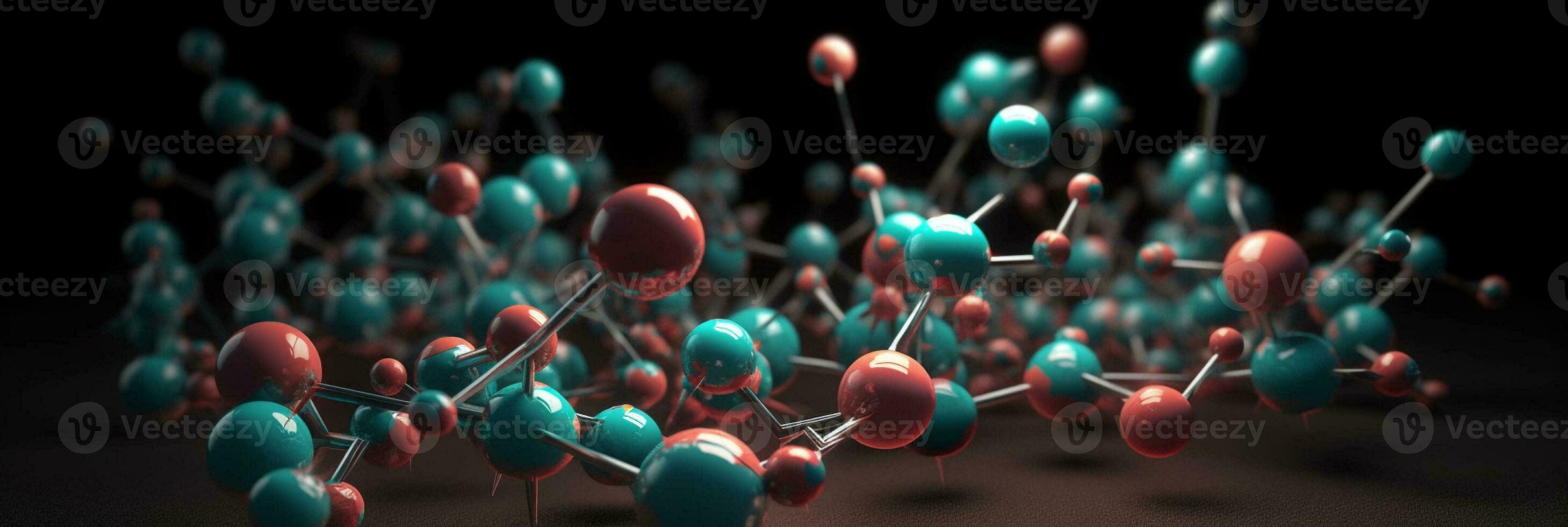 Molecules in Relief - A 3D Exploration into the World of Science. Scientific Backgroun photo