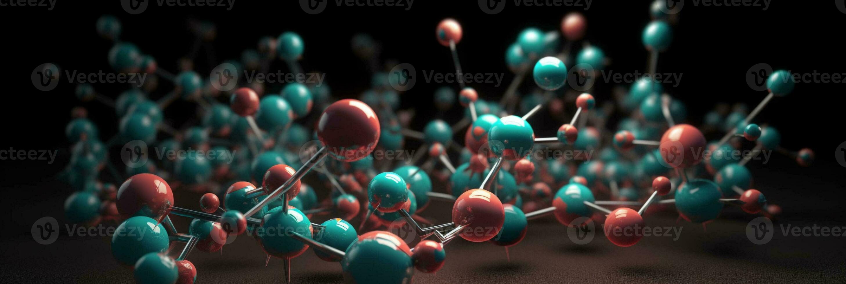 moléculas en alivio - un 3d exploración dentro el mundo de ciencia. científico fondo foto