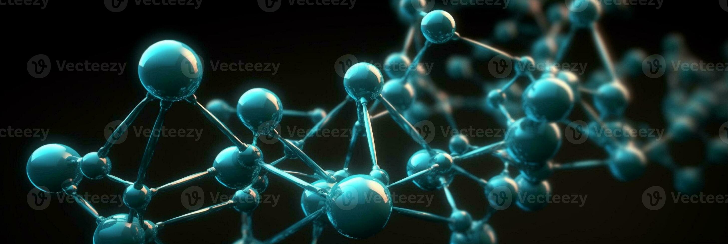 Molecules in Relief - A 3D Exploration into the World of Science. Scientific Background photo