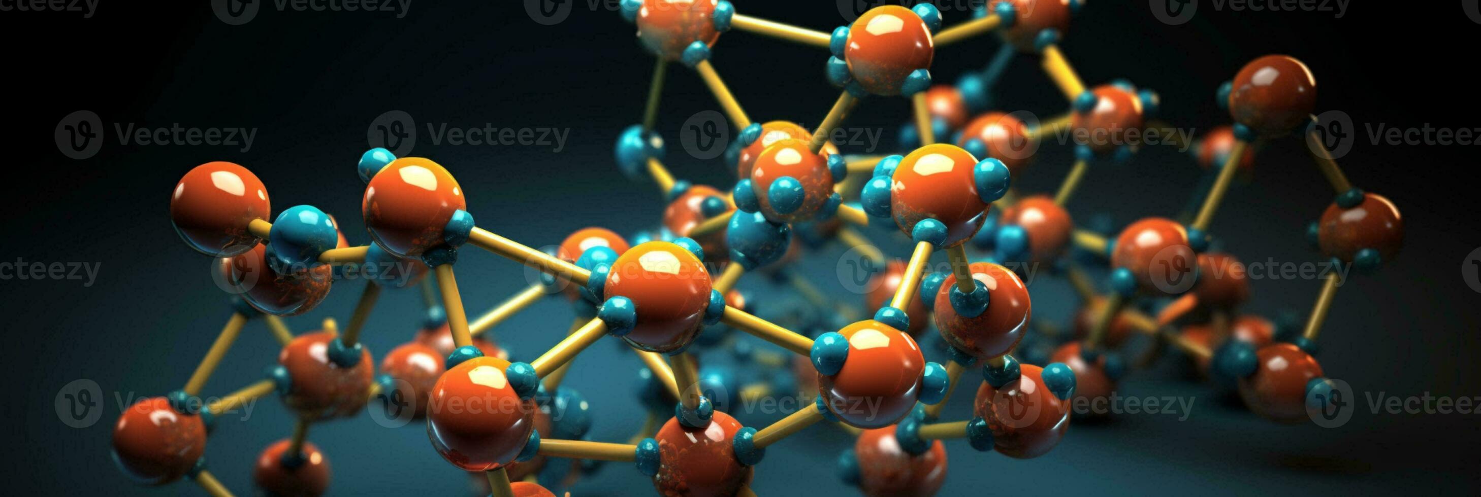 Molecules in Relief - A 3D Exploration into the World of Science. Scientific Background photo