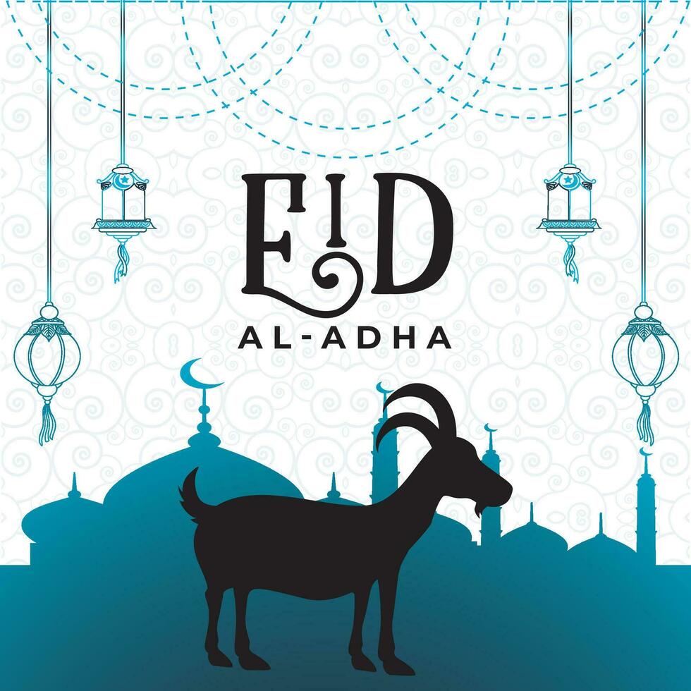 eid Alabama adha vector plantilla, eid social medios de comunicación enviar diseño