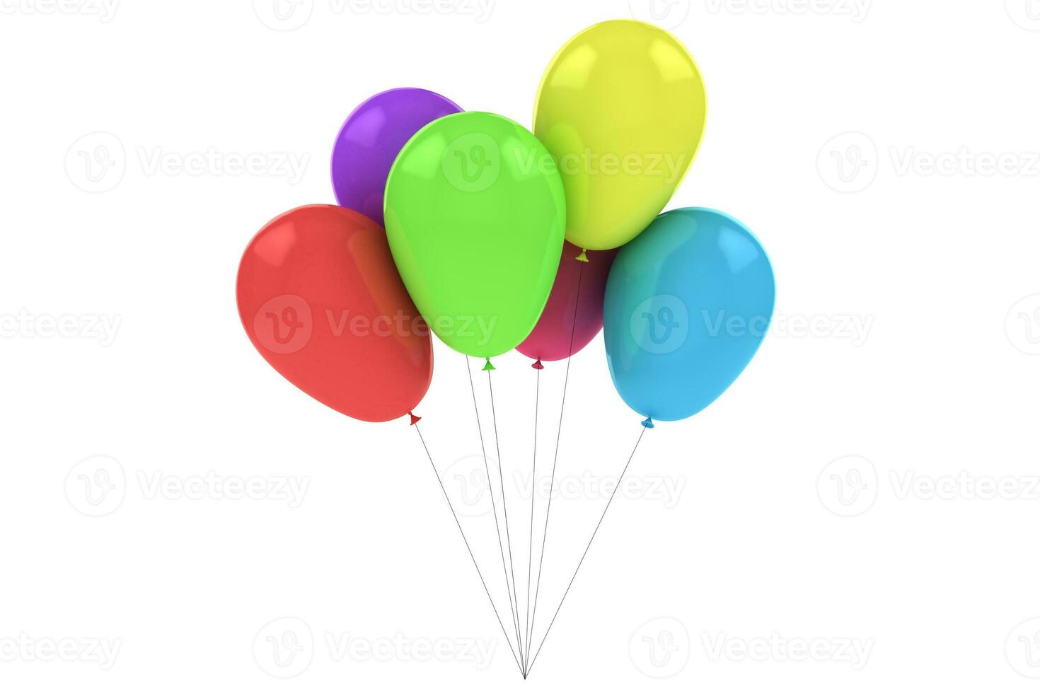 Colorful Balloons Isolated photo