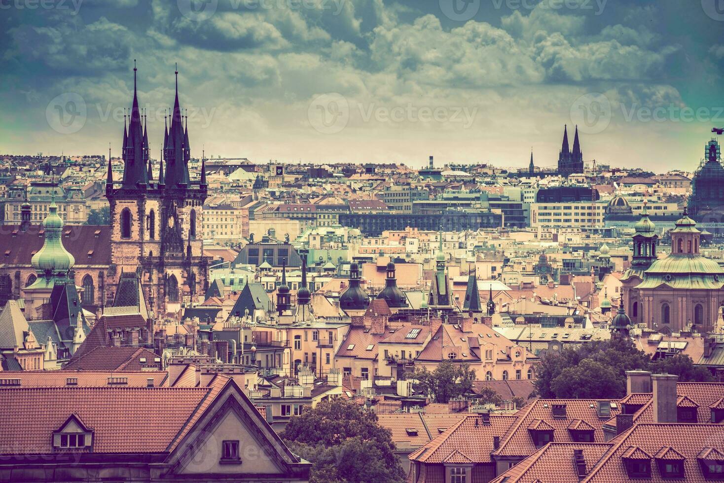 Prague Cityscape Panorama photo