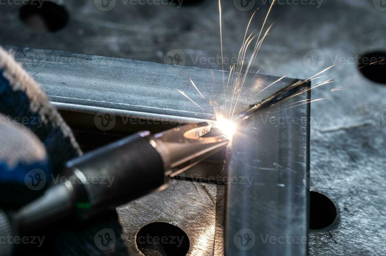 Laser welding. New technology of welding. photo