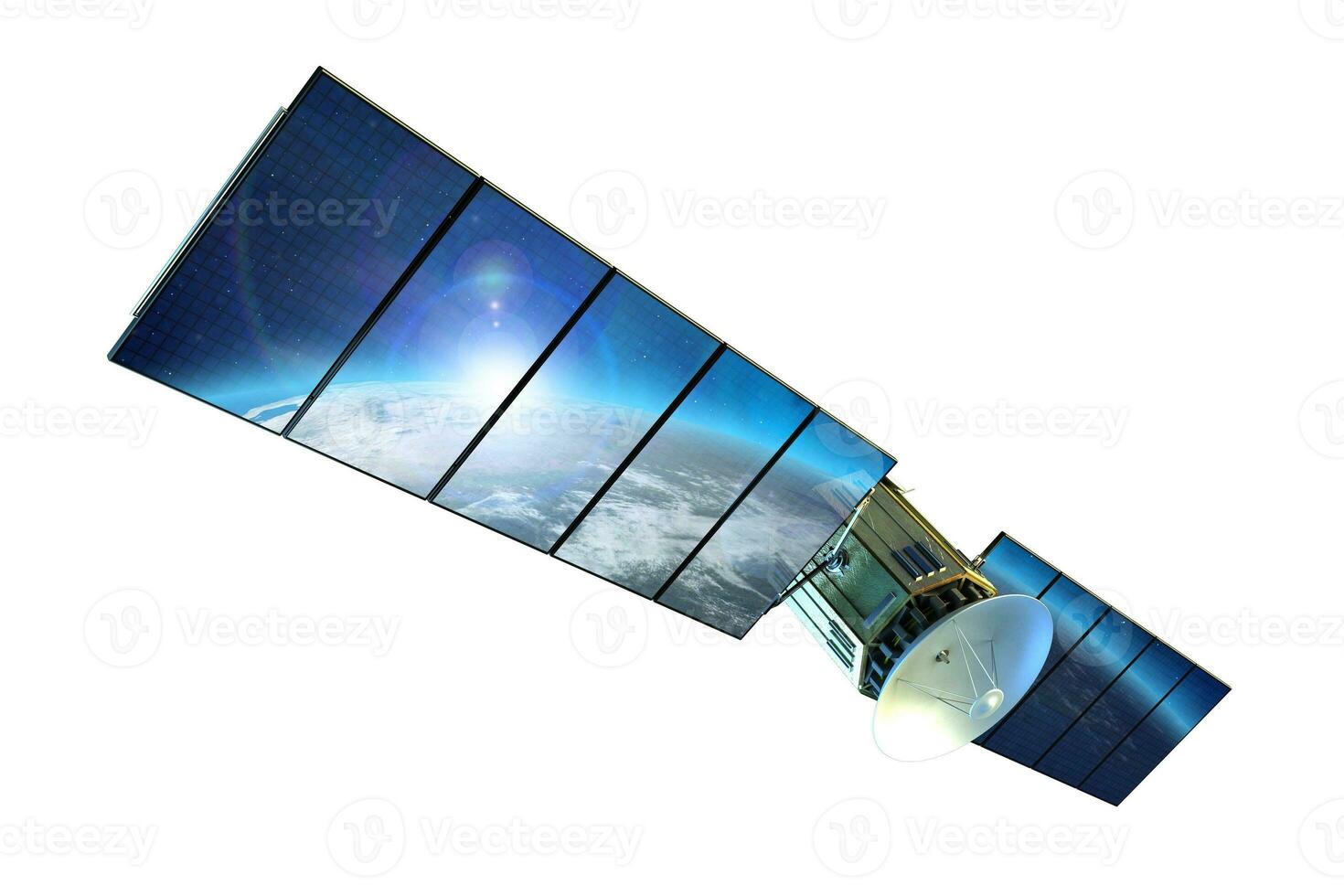 Satellite Isolated on White photo