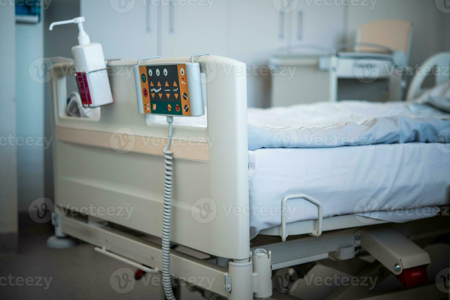 Hospital bed in emergency room. photo