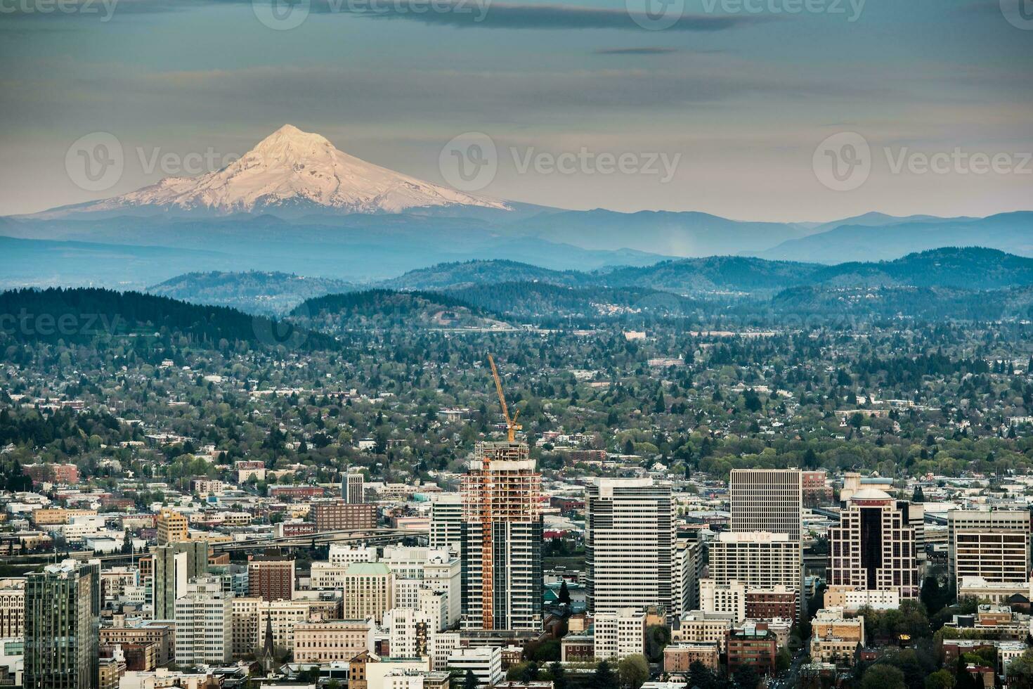 Portland and Mount Hood photo