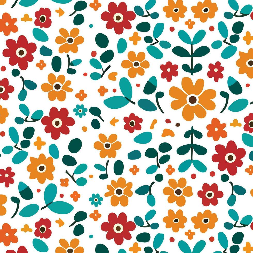 Flower Pattern Design, Vector illustration