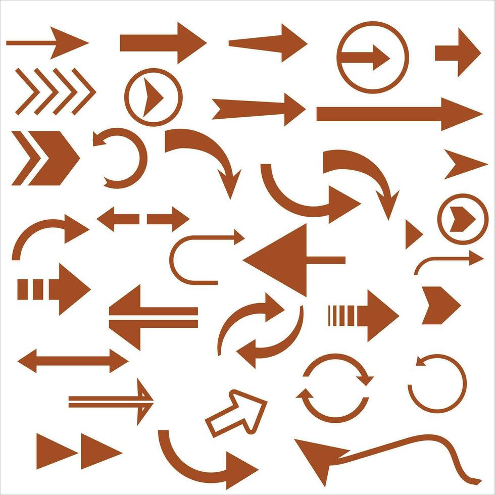 Doodle arrow set, collection of hand drawn elements vector