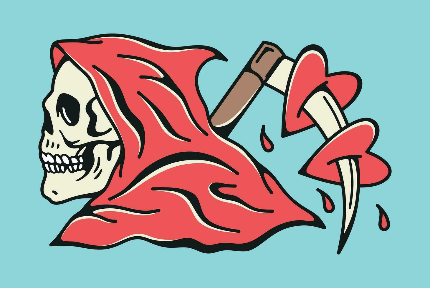 Reaper illustration, vector design in premium quality.