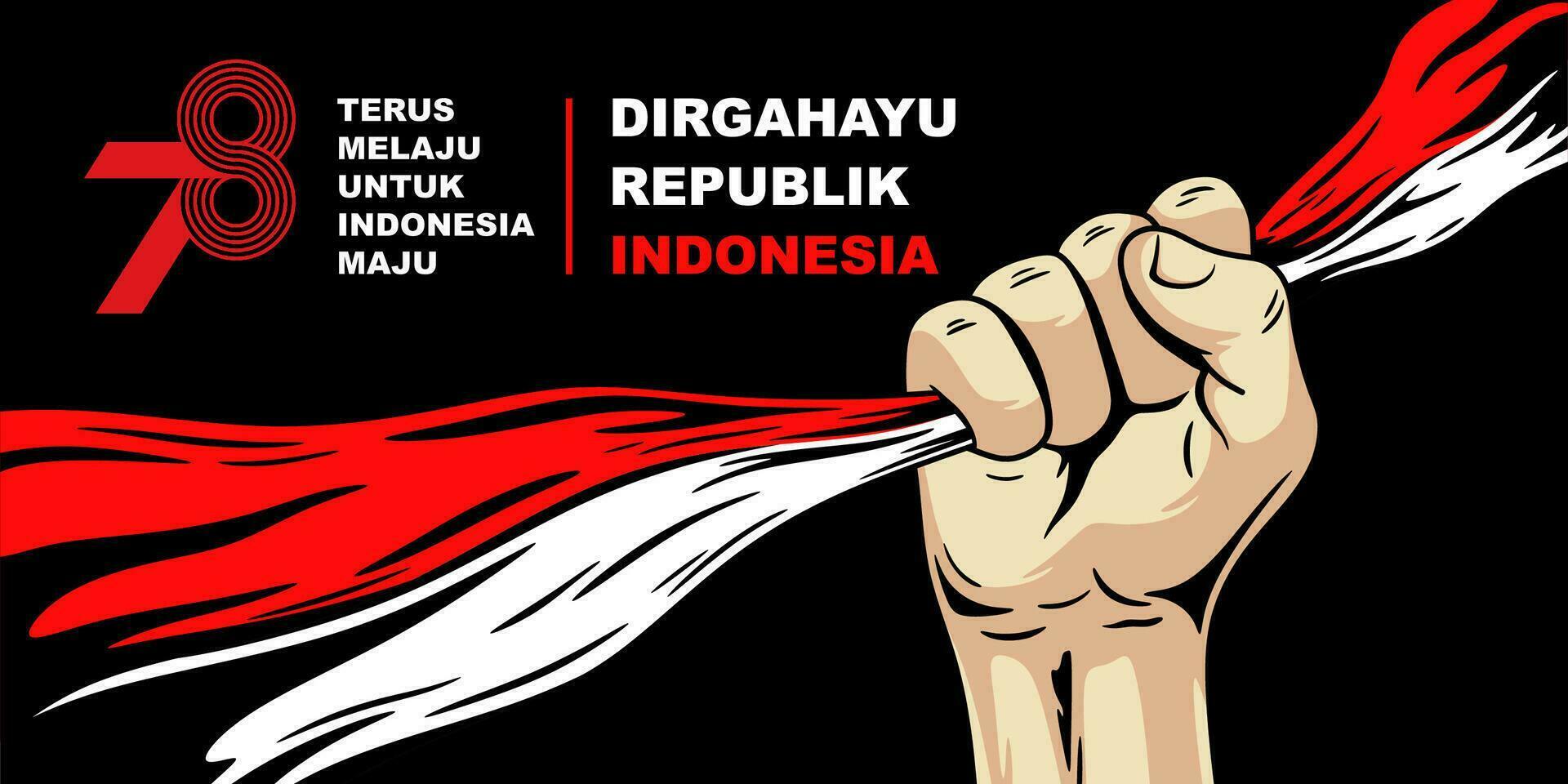 Republic of Indonesia Hut design, exclusive design vector. vector