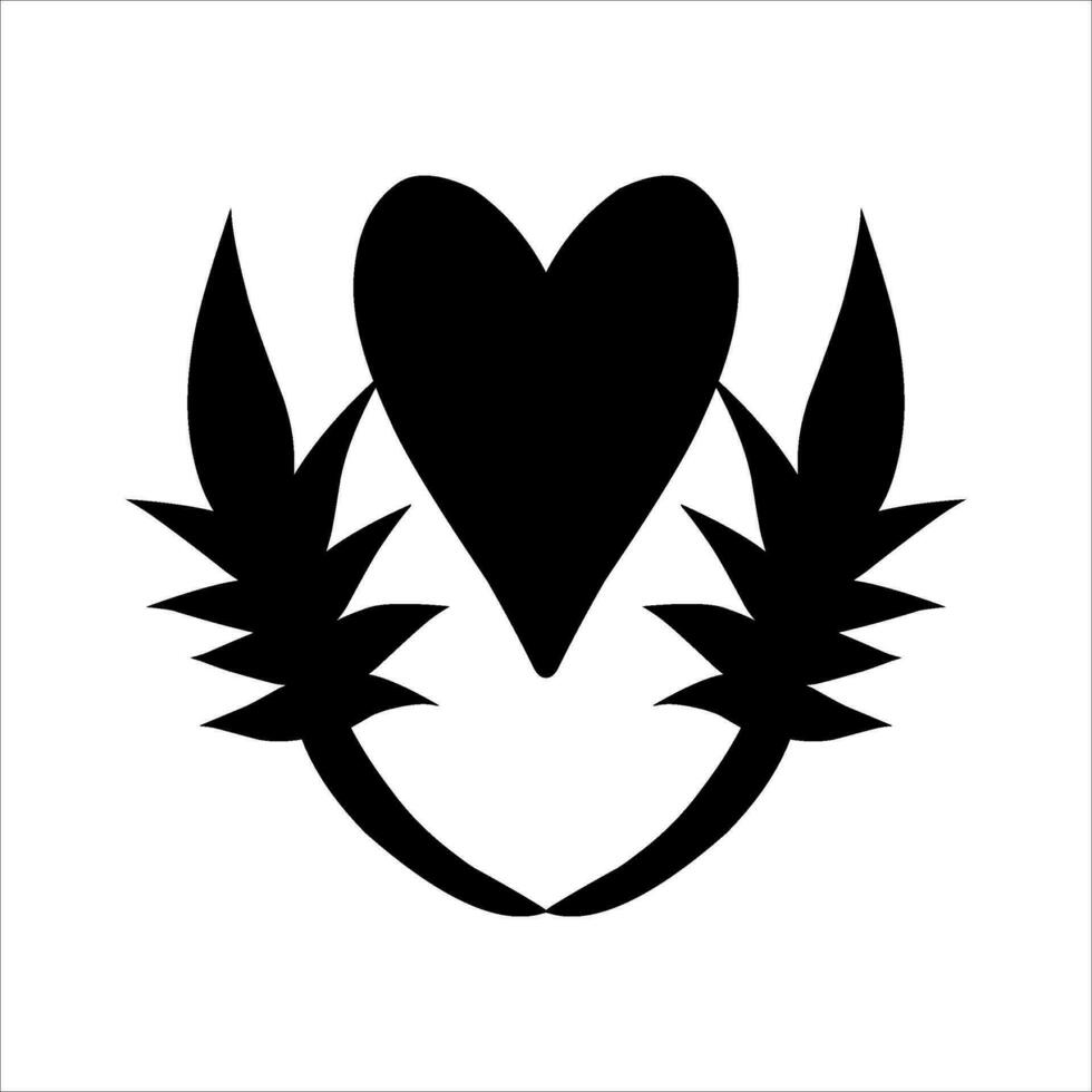 love ornament illustration, valentines day ornament, love icon design with attractive kha carving for valentines celebration vector