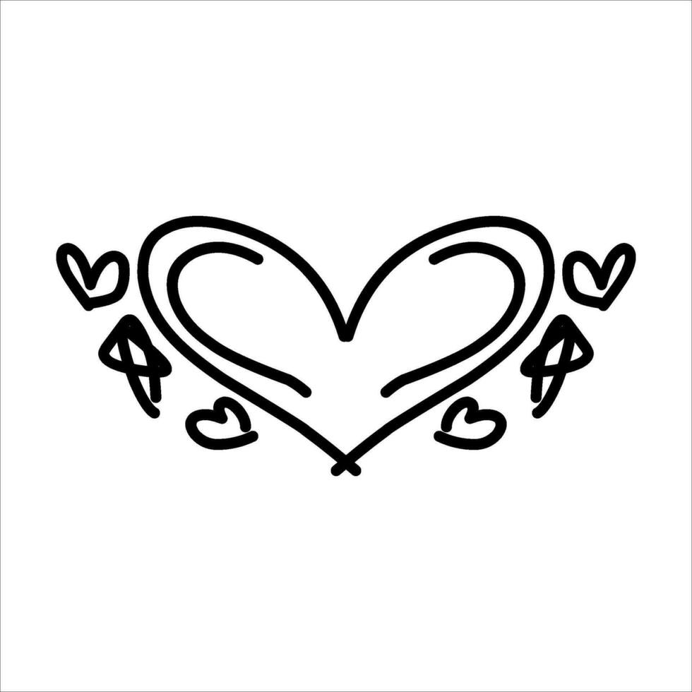 love ornament illustration, valentines day ornament, love icon design with attractive kha carving for valentines celebration vector