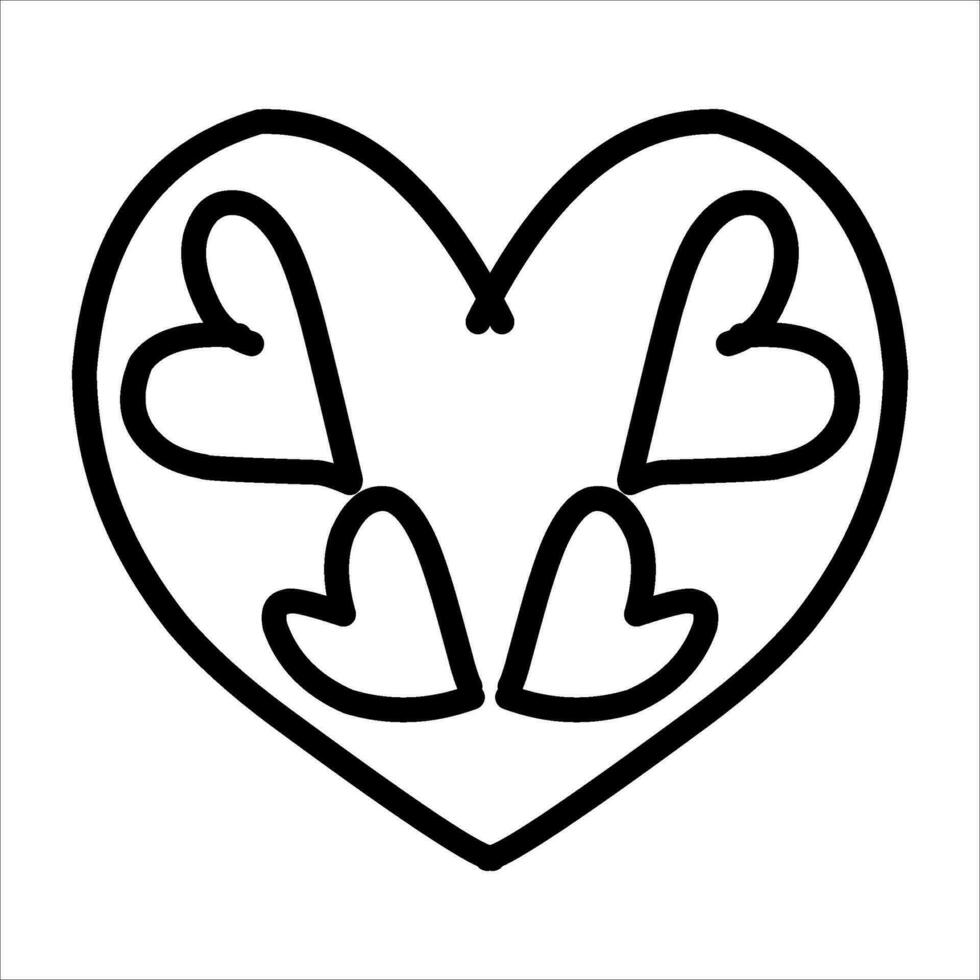 love ornament illustration, valentines day ornament, love icon design with attractive kha carving for valentines celebration vector