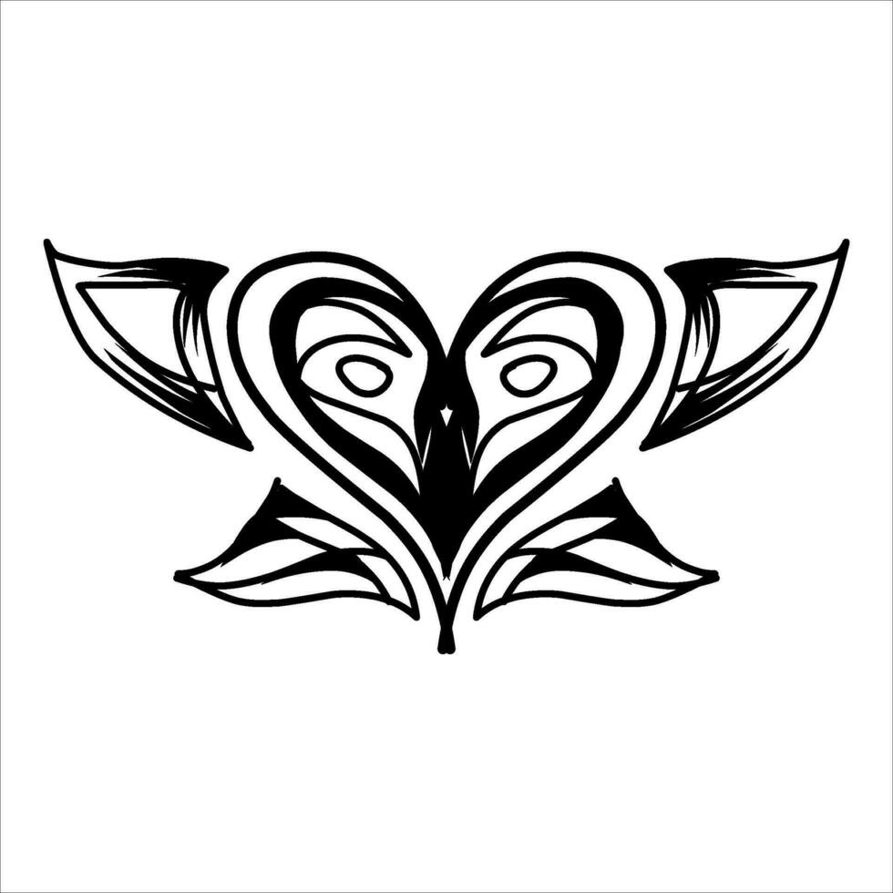 love ornament illustration, valentines day ornament, love icon design with attractive kha carving for valentines celebration vector