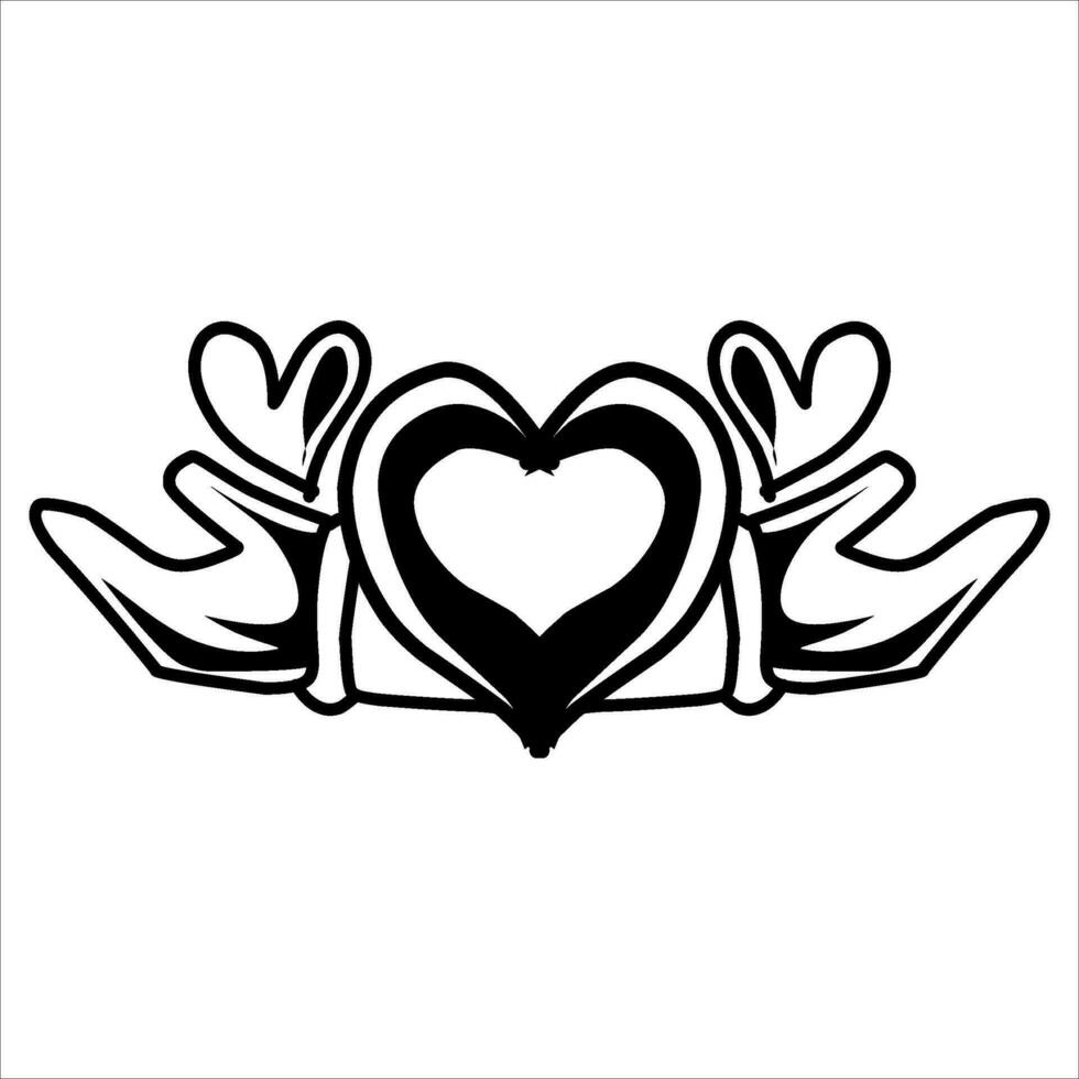 love ornament illustration, valentines day ornament, love icon design with attractive kha carving for valentines celebration vector