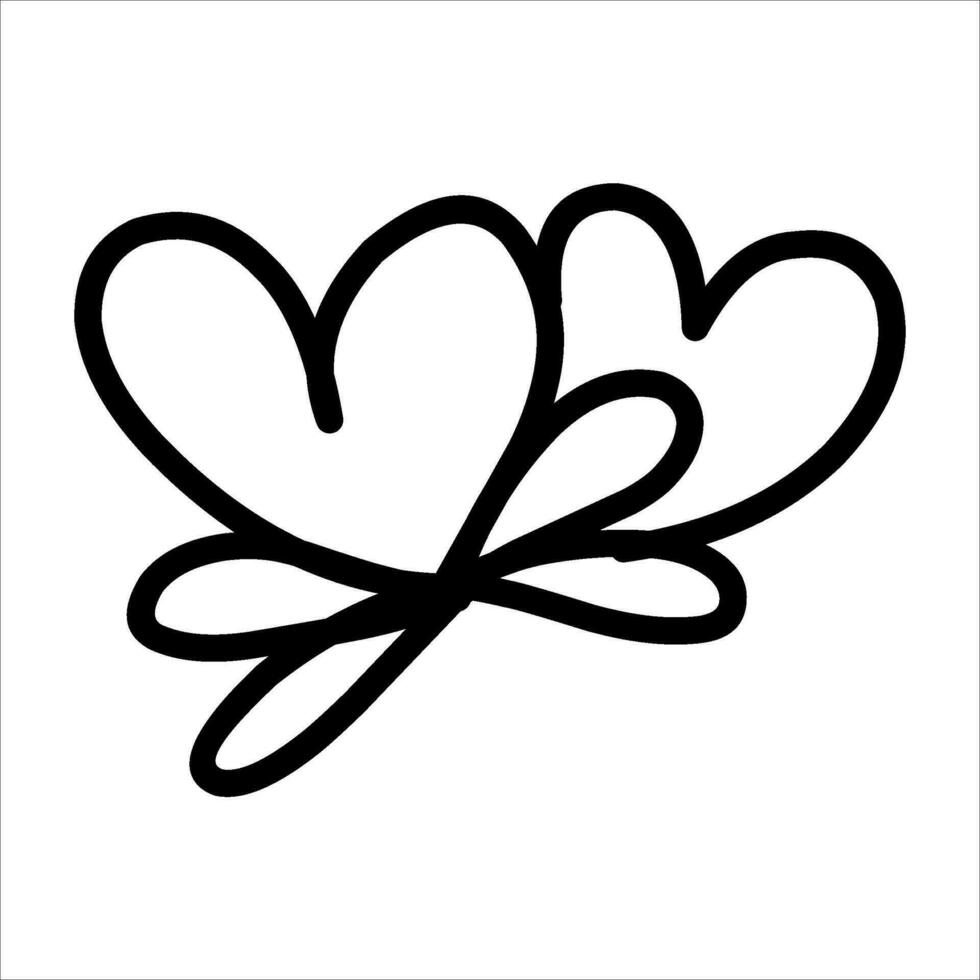 love ornament illustration, valentines day ornament, love icon design with attractive kha carving for valentines celebration vector