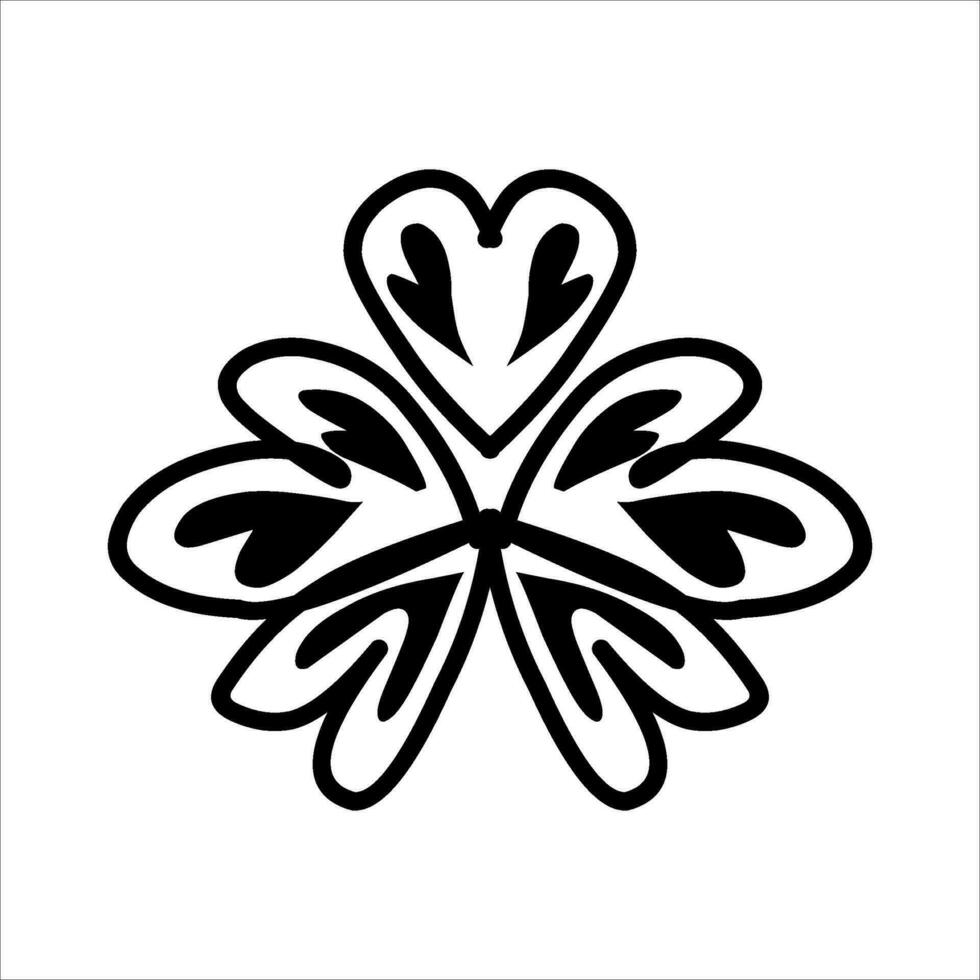 love ornament illustration, valentines day ornament, love icon design with attractive kha carving for valentines celebration vector