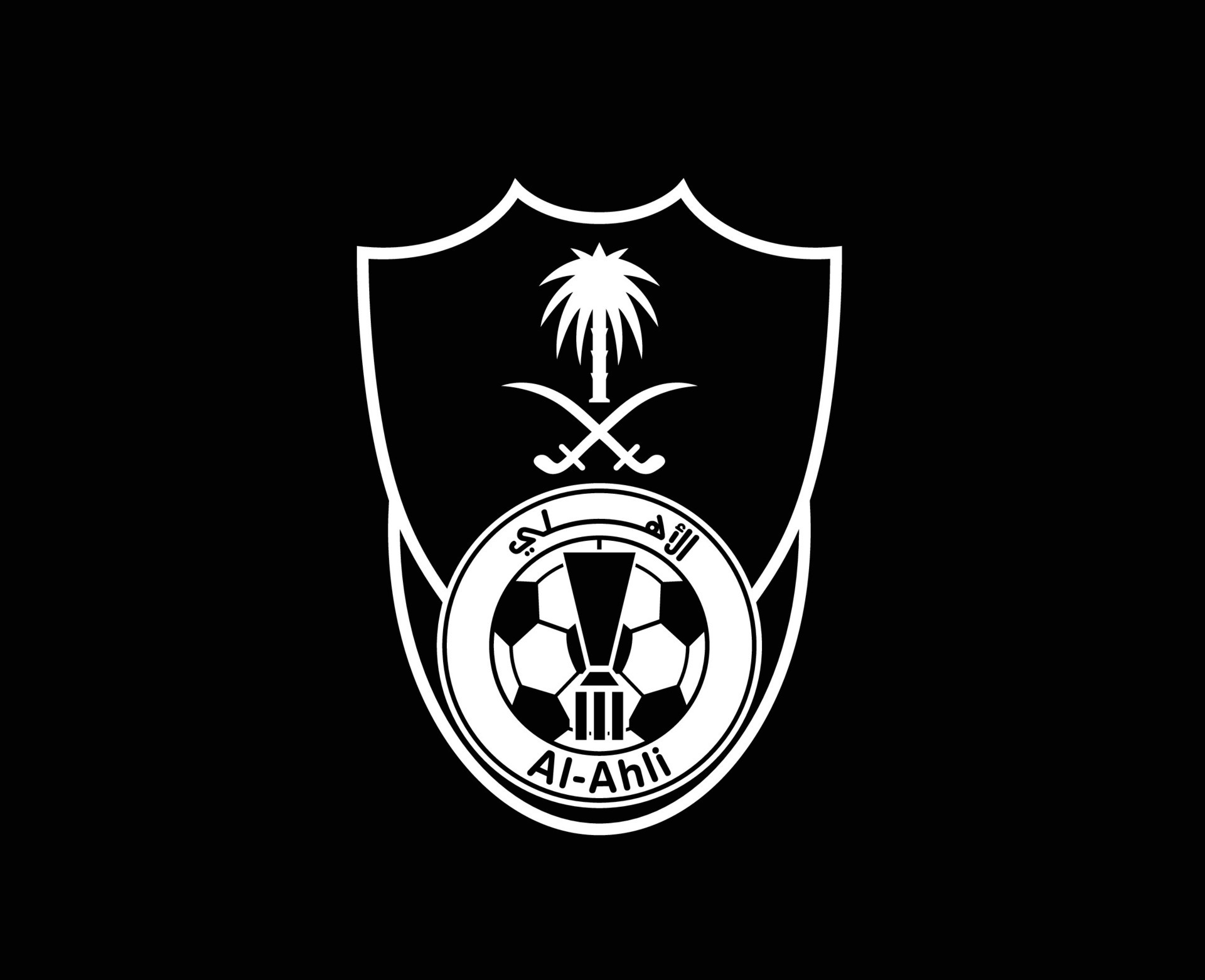 Alabama Ahli club logo símbolo blanco saudi arabia fútbol americano ...