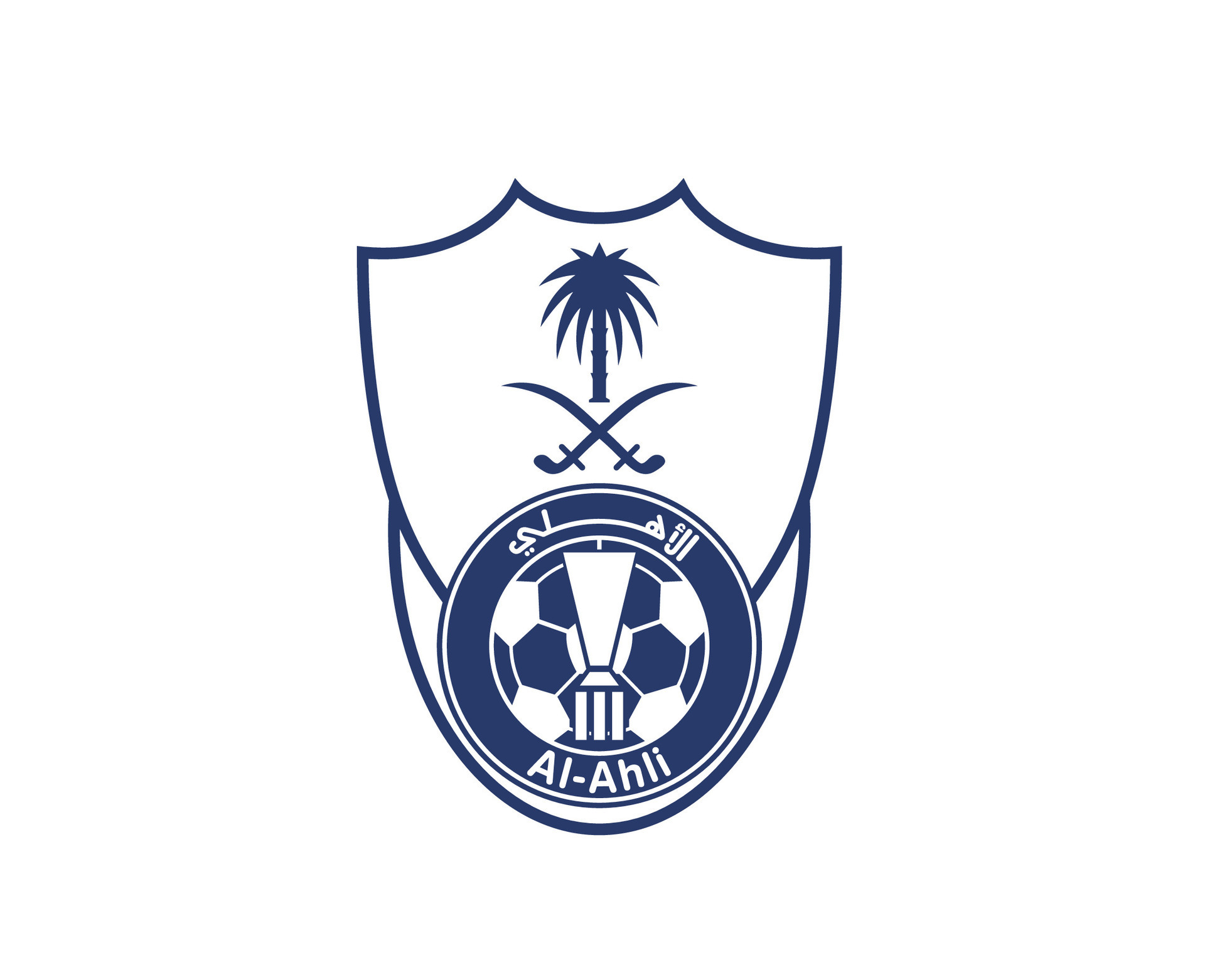 Alabama Ahli club logo símbolo azul saudi arabia fútbol americano ...