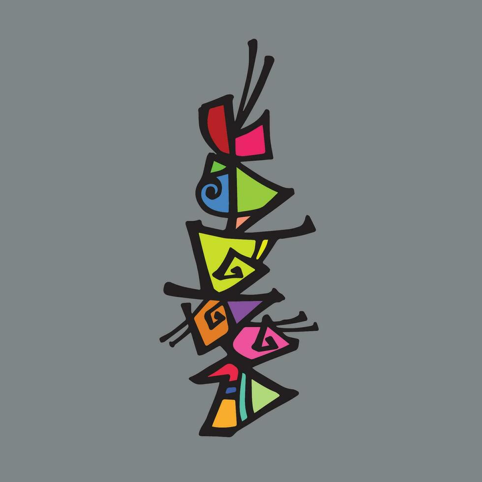 Free Hand Colorfull Alpona in Vector