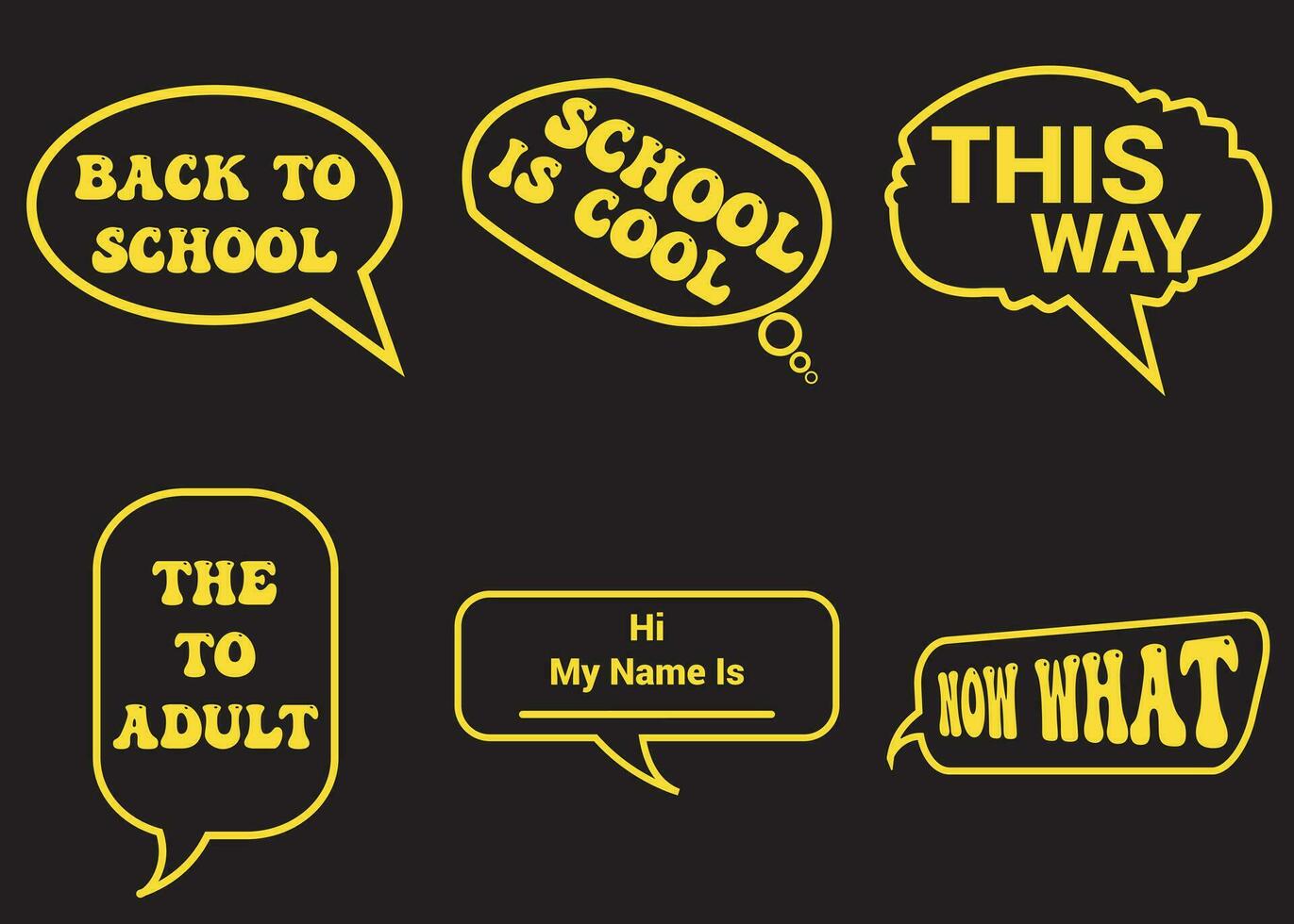 Lettering back school, go, goal, football, super, hey. Set comics book balloon. Bubble speech phrase. Cartoon exclusive font label tag expression. Comic text sound effects. vector