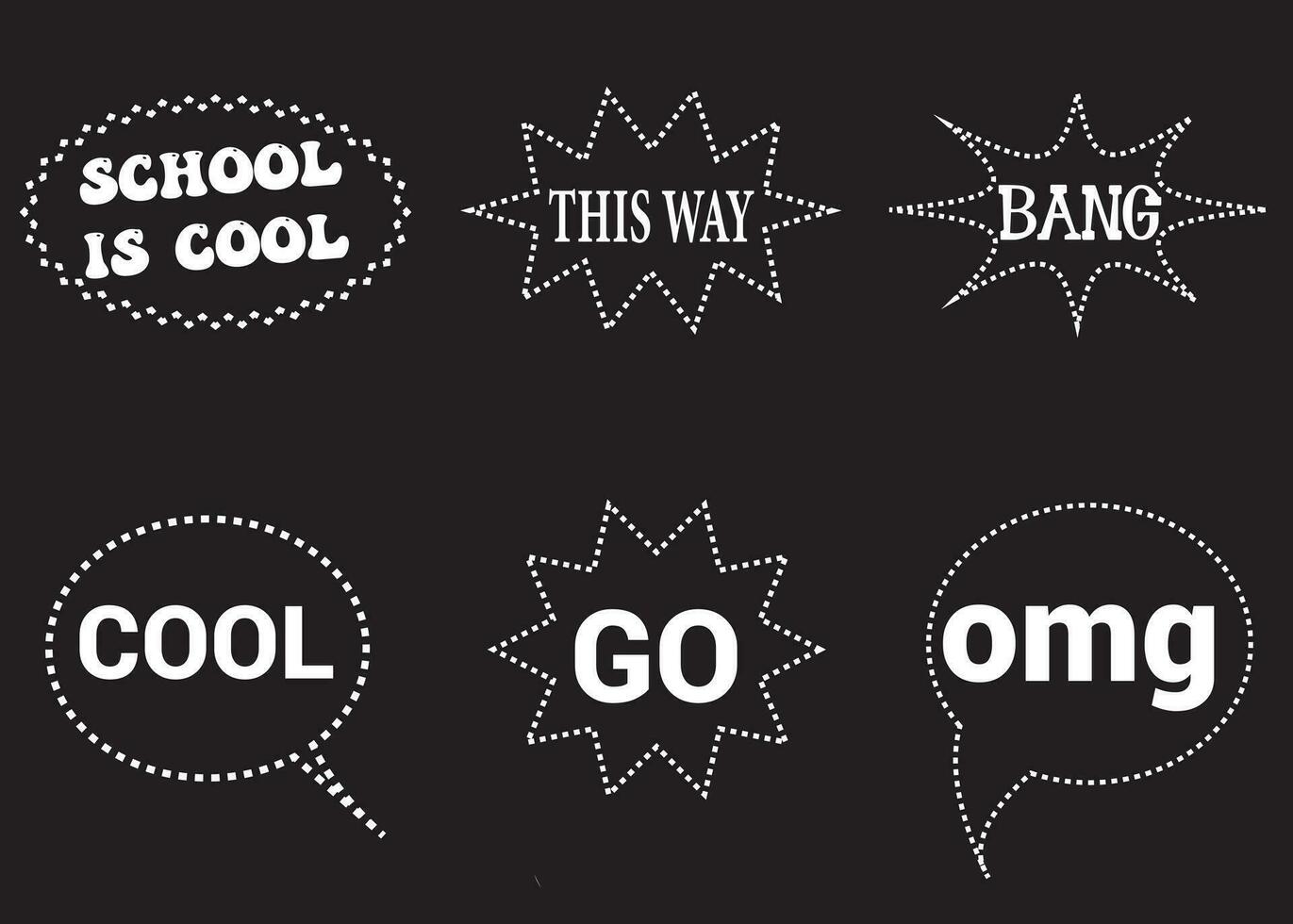 Lettering back school, go, goal, football, super, hey. Set comics book balloon. Bubble speech phrase. Cartoon exclusive font label tag expression. Comic text sound effects. vector