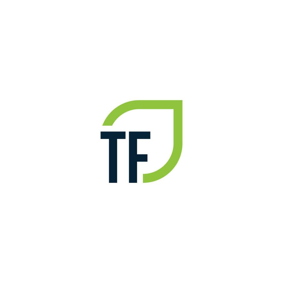 Letter TF logo grows, develops, natural, organic, simple, financial logo suitable for your company. vector