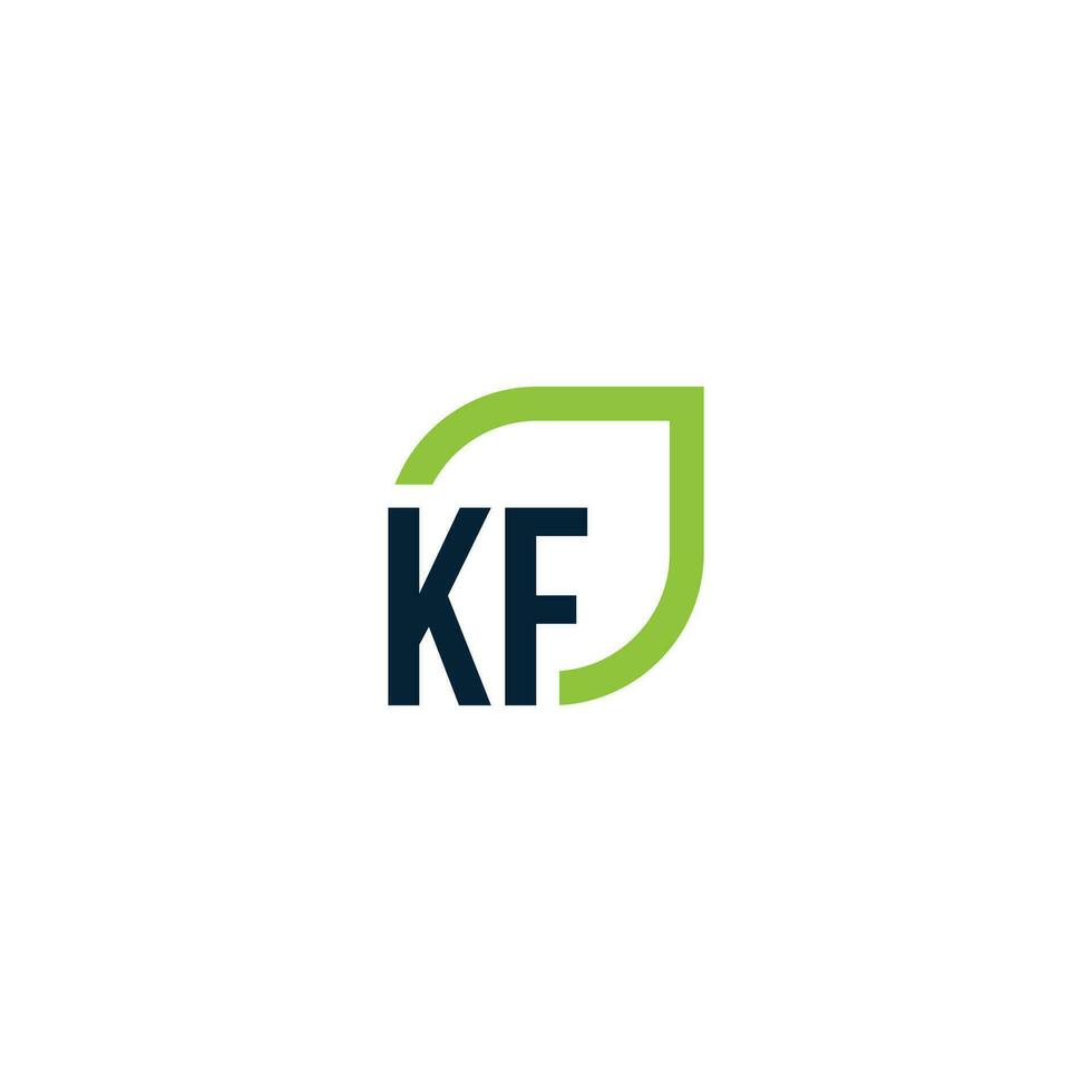 letra kf logo crece, desarrolla, natural, orgánico, simple, financiero logo adecuado para tu compañía. vector