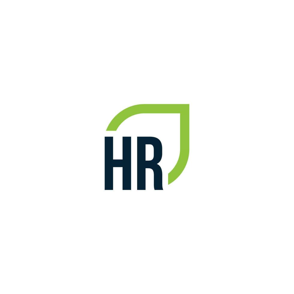 Letter HR logo grows, develops, natural, organic, simple, financial logo suitable for your company. vector