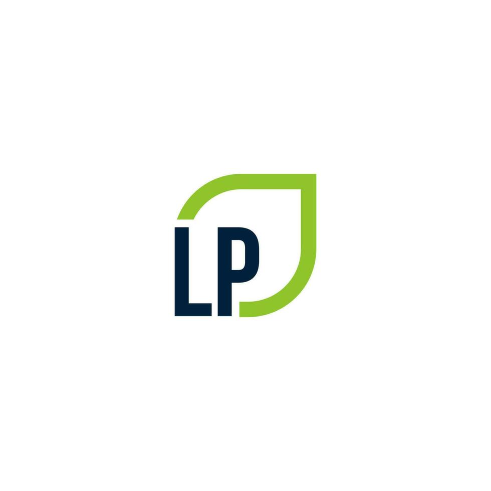 letra lp logo crece, desarrolla, natural, orgánico, simple, financiero logo adecuado para tu compañía. vector