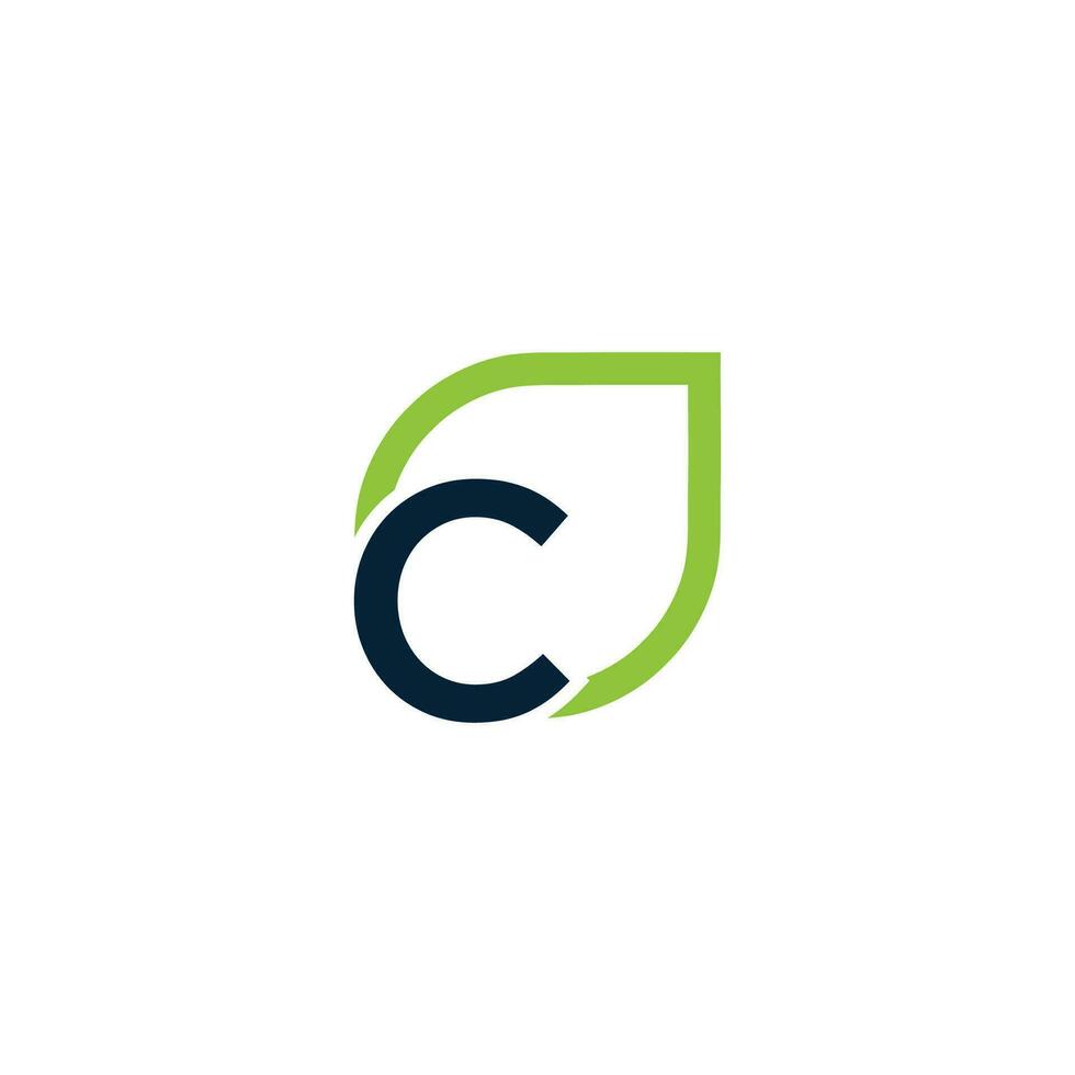 Letter C logo grows, develops, natural, organic, simple, financial logo suitable for your company. vector