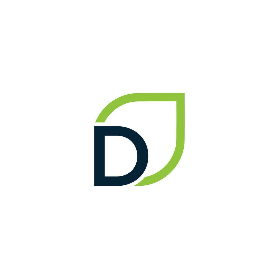 Letter D logo grows, develops, natural, organic, simple, financial logo suitable for your company. vector