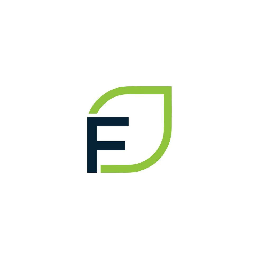 Letter F logo grows, develops, natural, organic, simple, financial logo suitable for your company. vector