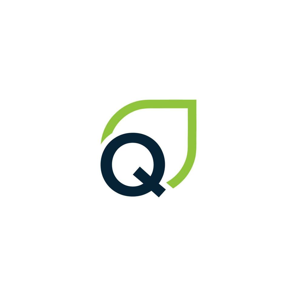 Letter Q logo grows, develops, natural, organic, simple, financial logo suitable for your company. vector