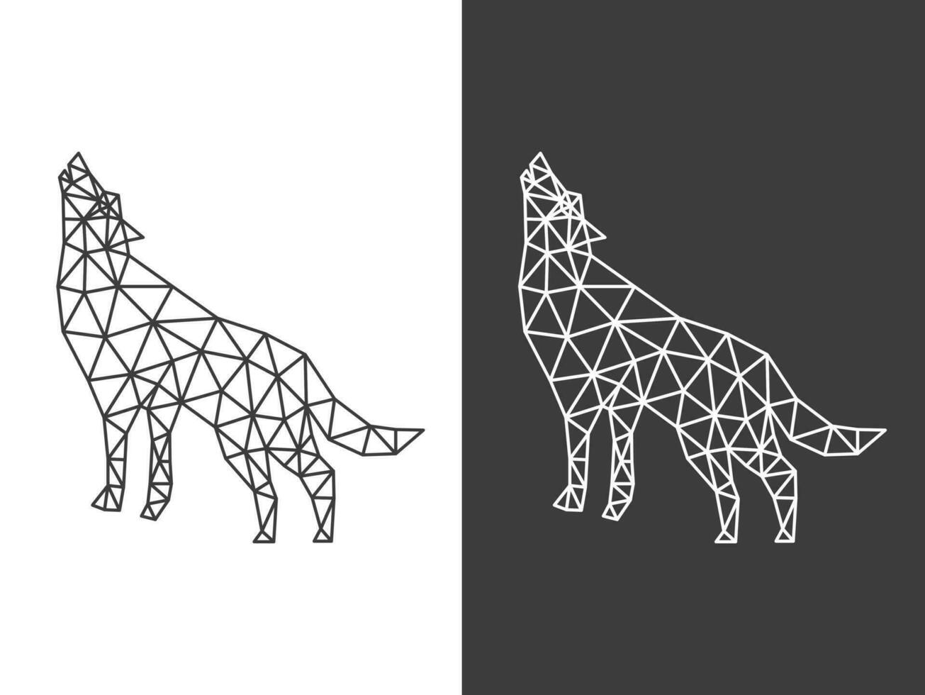 triángulo bajo escuela politécnica lobo Arte vector diseño ilustración