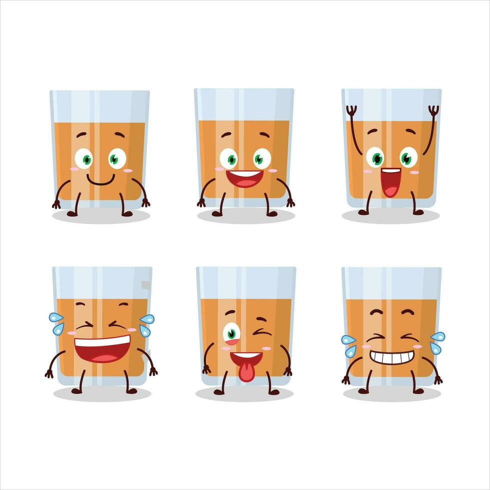 Cartoon character of glass of chocolates with smile expression vector